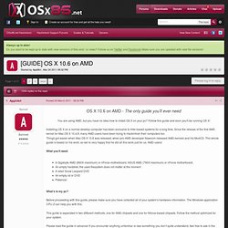 [GUIDE] OS X 10.6 on AMD