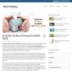 A Guide To Buy A Home In Delhi NCR