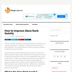 How to Improve Alexa Rank Quickly