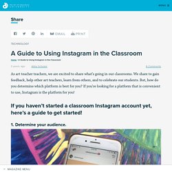 A Guide to Using Instagram in the Classroom