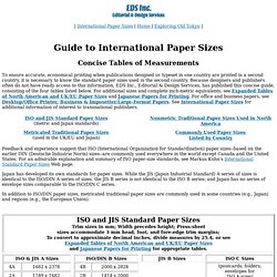 Guide to International Paper Sizes