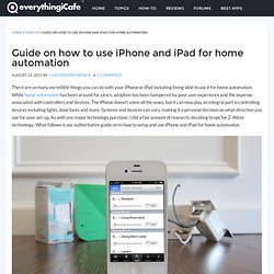 Guide on how to use iPhone and iPad for home automation