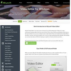 Step-by-step User Guide for iSkysoft Video Editor for Windows