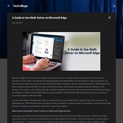 A Guide to Use Math Solver on Microsoft Edge