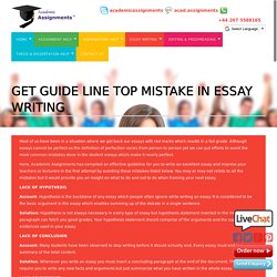 Guide line for top Mistake in Essay writing