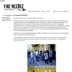 The Needle: Berlin » —> Guide for Moving to Berlin (2012)