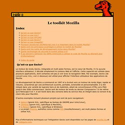 Guide Mozilla 1.0: Le toolkit de Mozilla