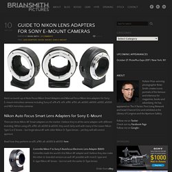 Guide to Nikon Lens Adapters for Sony E-Mount Cameras