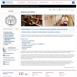 Guide to Law Online - Law Library of Congress