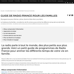 Guide de Radio France pour les familles