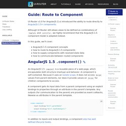 Guide: Route to Component - UI-Router
