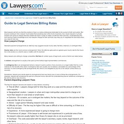 Guide to Legal Services Billing Rates - Lawyers.com