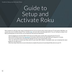 Guide to Setup and Activate Roku