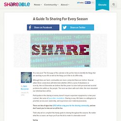 A Guide To Sharing For Every Season