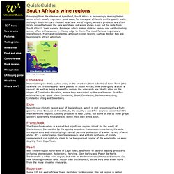Guide to South Africa's wine regions