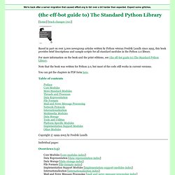 (the eff-bot guide to) The Standard Python Library
