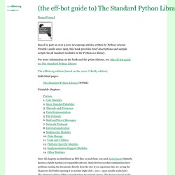 (the eff-bot guide to) The Standard Python Library