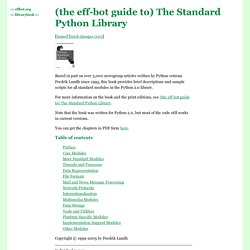 (the eff-bot guide to) The Standard Python Library