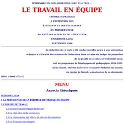 Guide sur le travail en équipe - Title