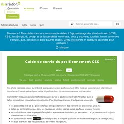 Guide de survie du positionnement CSS