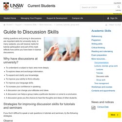 Guide to Discussion Skills
