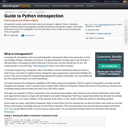 Guide to Python introspection