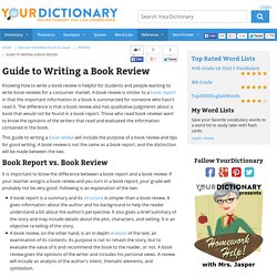 Guide to Writing a Book Review
