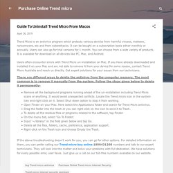 Guide To Uninstall Trend Micro From Macos