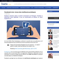 Guide d'utilisation de Facebook Live