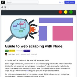 Guide to web scraping with Node - DEV