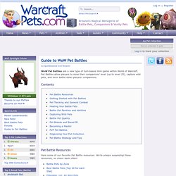 Guide to WoW Pet Battles - WarcraftPets