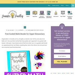 Free Guided Math Binder for Upper Elementary