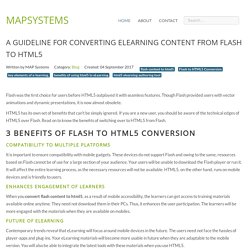 A guideline for converting eLearning content from Flash to HTML5