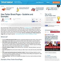 New Twitter Brand Pages – Guideline and Examples