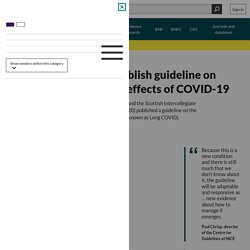NICE, RCGP and SIGN publish guideline on managing the long-term effects of COVID-19