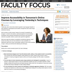 Guidelines for Online Course Accessibility