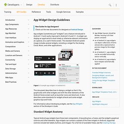 App Widget Design Guidelines