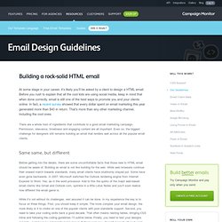 Email Design Guidelines