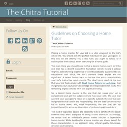 Guidelines on Choosing a Home Tutor
