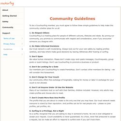 Community Guidelines - Couchsurfing