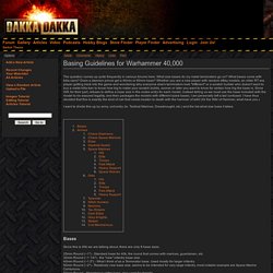 Basing Guidelines for Warhammer 40,000 - Articles - DakkaDakka