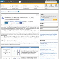 Guidelines for designing Webi Reports for SAP B...