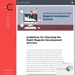 Guidelines for Choosing the Right Magento Development Services
