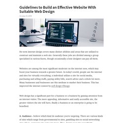 Guidelines to Build an Effective Website With Suitable Web Design