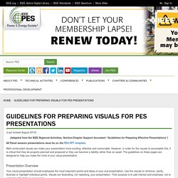 Guidelines for Preparing Visuals for PES Presentations - IEEE Power and Energy Society