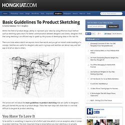 Basic Guidelines to Product Sketching