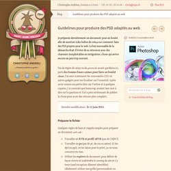 Blog › Guidelines pour produire des PSD adaptés au web