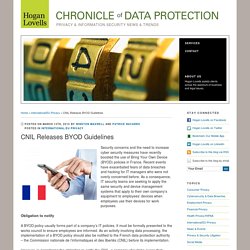 CNIL Releases BYOD Guidelines