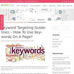 Keyword Targeting Guidelines, Keyword Placement