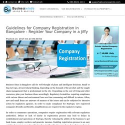 Guidelines for Company Registration in Bangalore - Register Your Company in a Jiffy